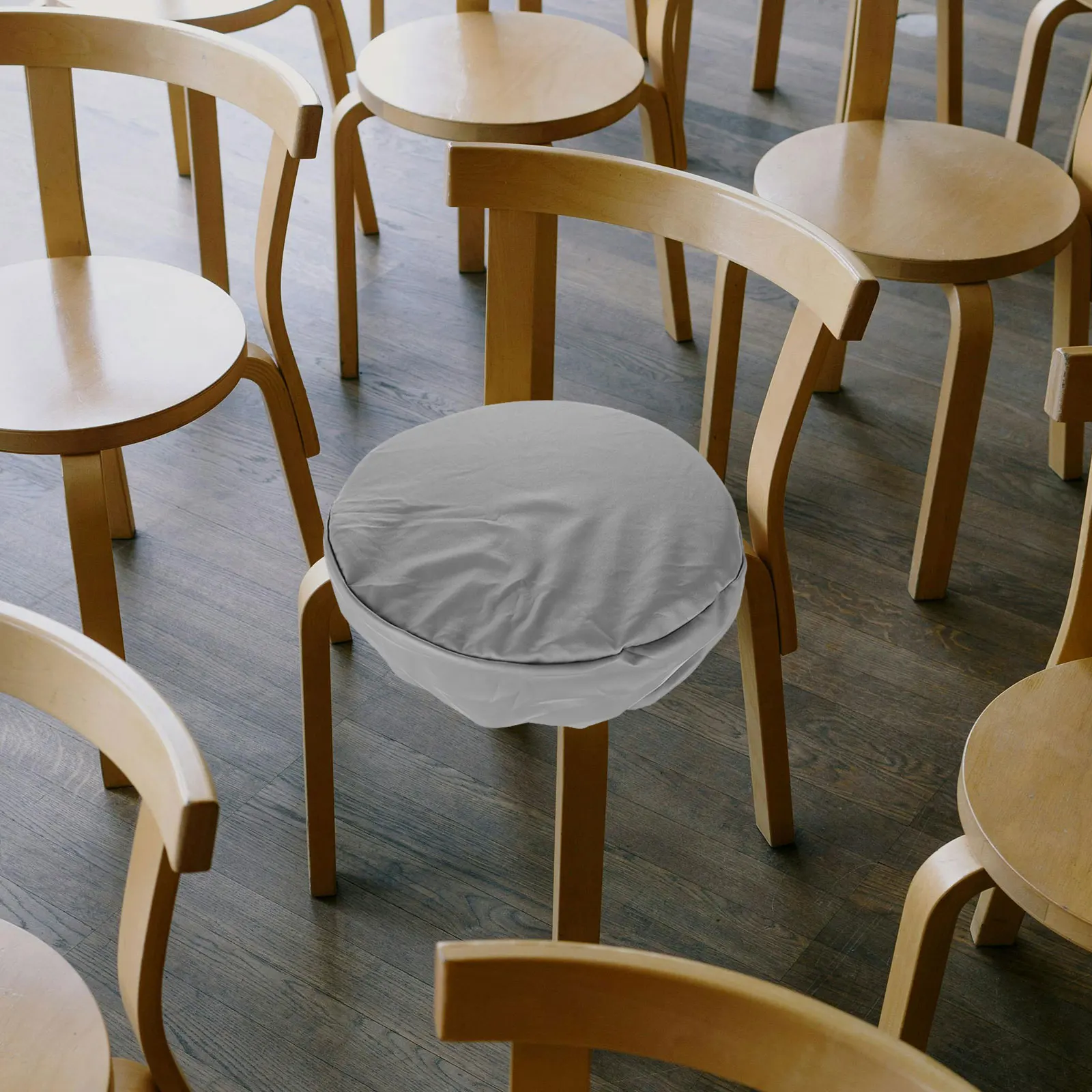 

Waterproof Oil-Resistant Round Stool Cover Elastic Seat Protector For Bar Chair Office Stool Replacement Cushion Slipcover