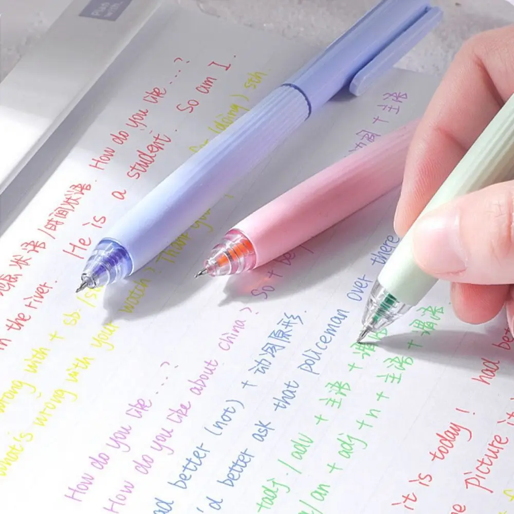 

5 pcs Novelty Press Press Color Ballpoint Pen ABS Retractable Student Writing Pen Multifunction Cartoon Gel Pen Smooth Writing