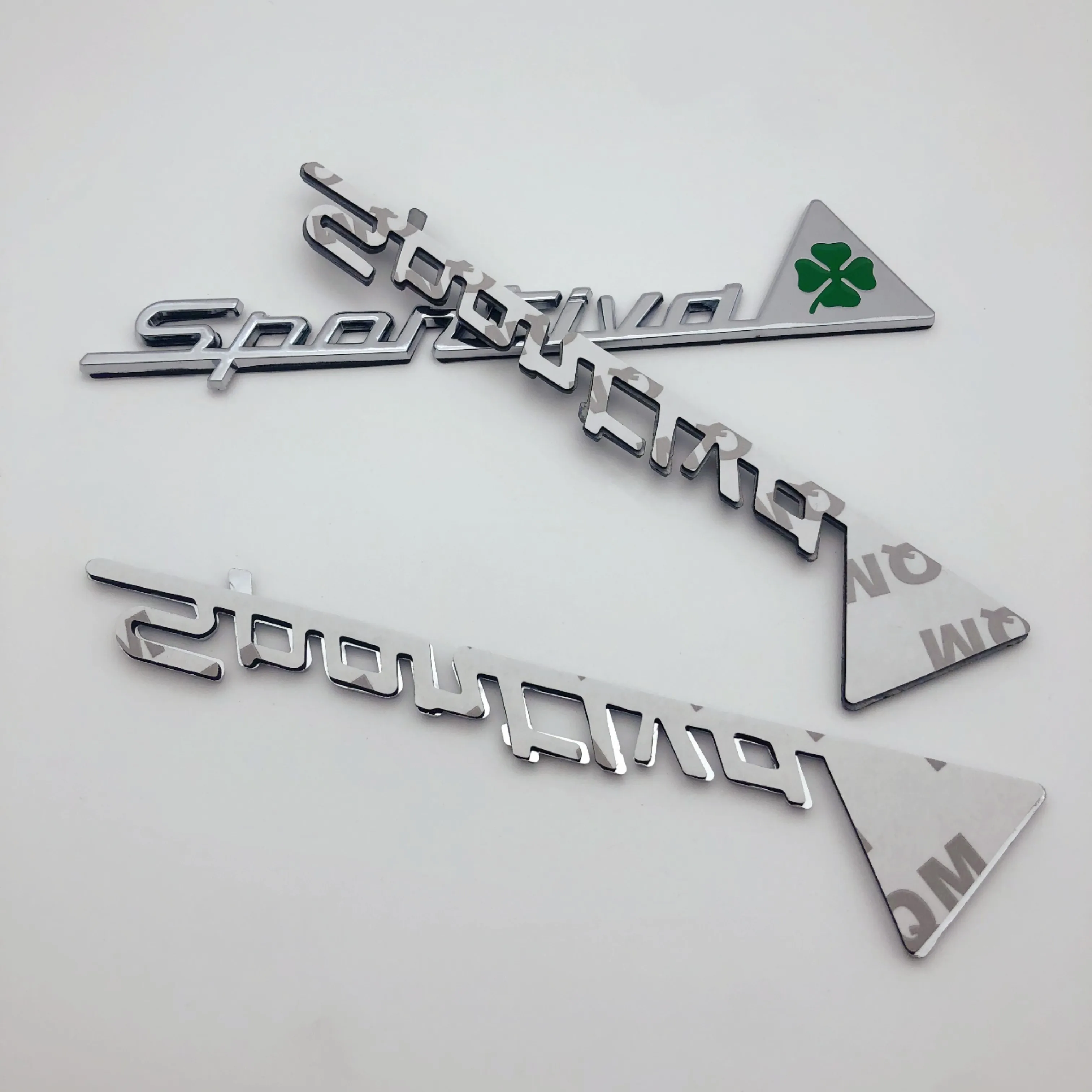 1pcs 5Pcs 3D Metal Sticker Sportiva Sporty Lucky Four Leaf Fender Trunk Emblem For Mito GT Giulietta Stelvio Accessories Eurocup