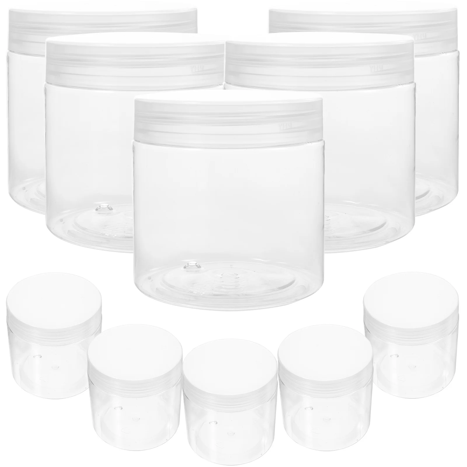 

10Pcs Clear Airtight Food Storage Jars Pet Leak-Proof Containers for Kitchen Snacks Grains Organizer Storage Jar