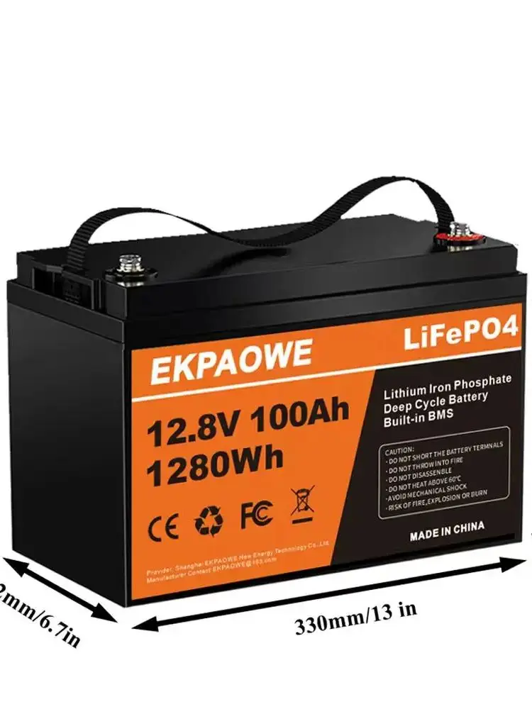 100AH LiFePO4 Batterij 12V 24V 2560Wh BMS Lithium Batterij Oplaadbare Lithium Batterijpakket Voor Camper EU snelle levering Batterij - afbeelding 2