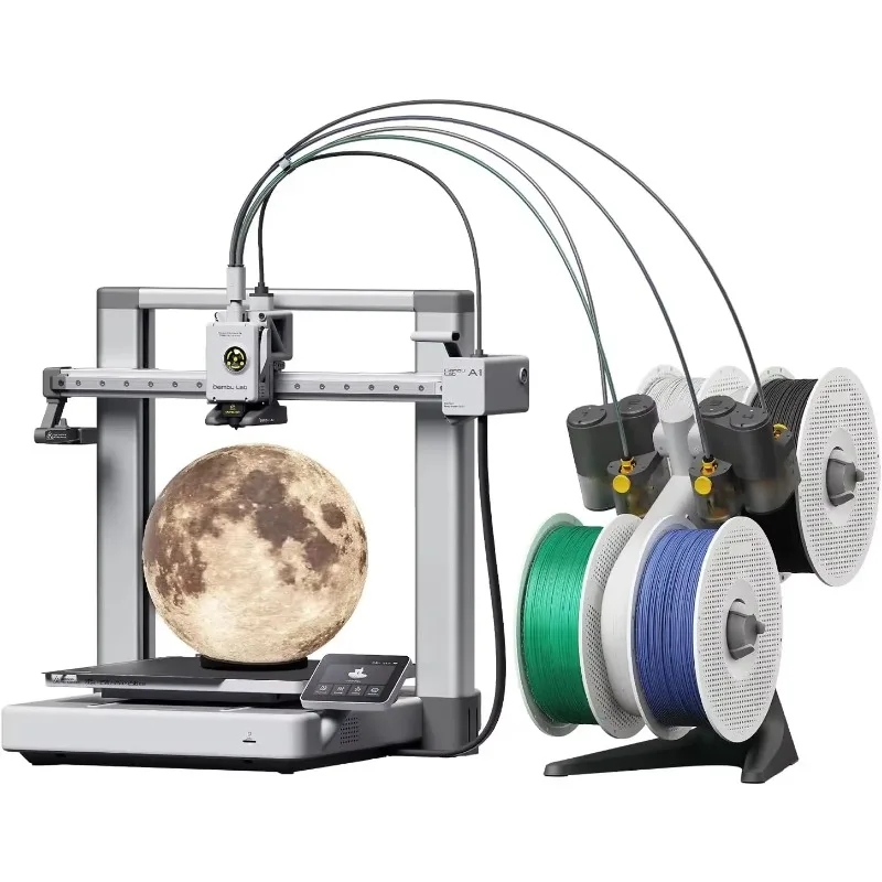 Bambu A1 Combo 3D Printer・LED Lamp Kit・Multi-Color Printing with AMS lite・Beginner Friendly Printing Ecosystem