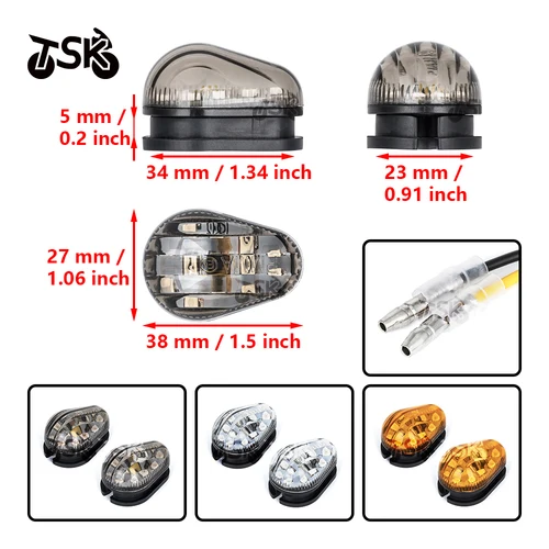 Imagen 2 del producto Luz LED de intermitente para YAMAHA YZF R1 S M R6 R25 R3 R15 R125 YBR125 250 accesorios de motocicleta lámpara indicadora Universal Mini