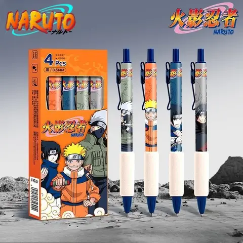 Cartoon Naruto Gel Pen Animation Peripheral Cute Click Pen High Value Suitable for Homework Writing 0.5mm Black Ink Gift