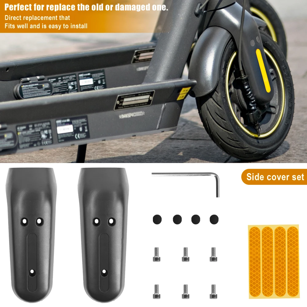 Front Wheel Front Fork Protection Cover Set for Ninebot Max G30 G30D Electric Scooter Stent Shell With Reflective Sticker Screw