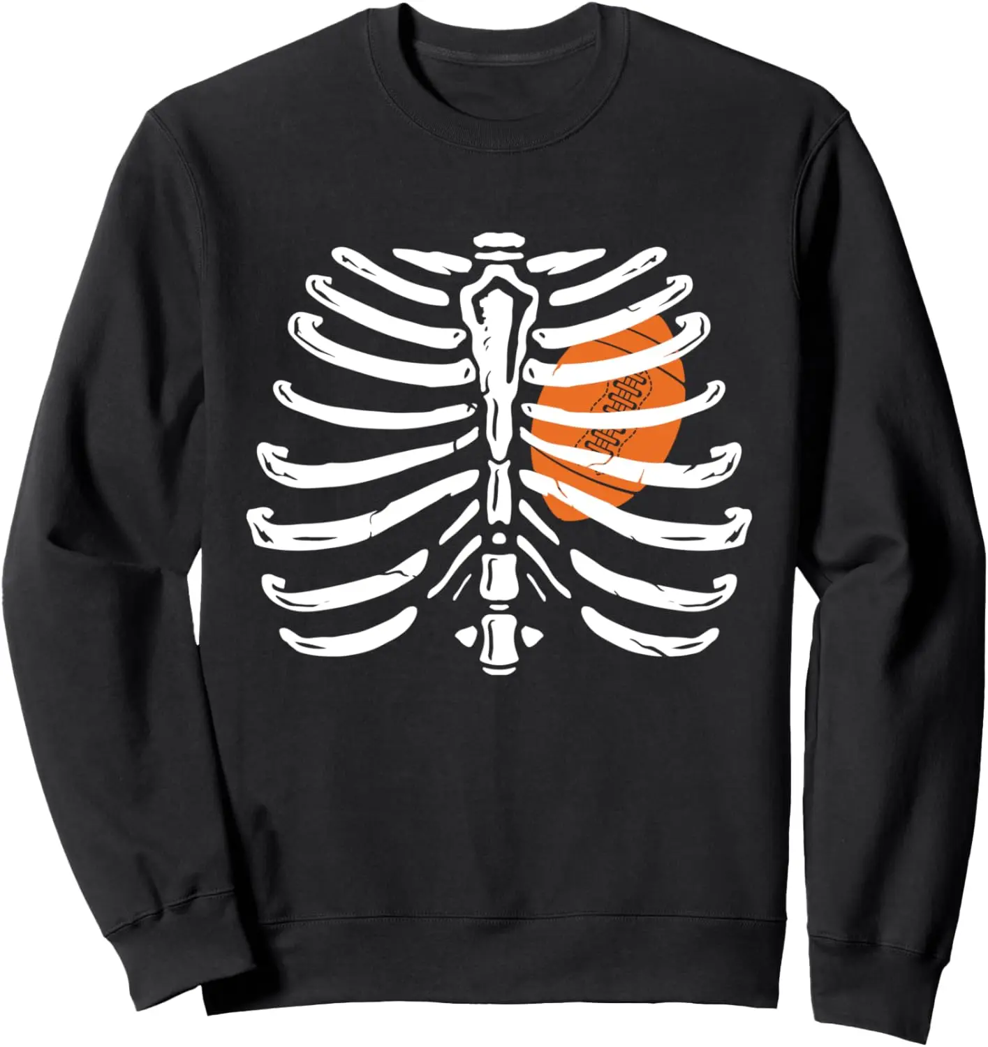 Xray Skeleton Rib Cage Football Fans Funny Halloween Costume Sweatshirt