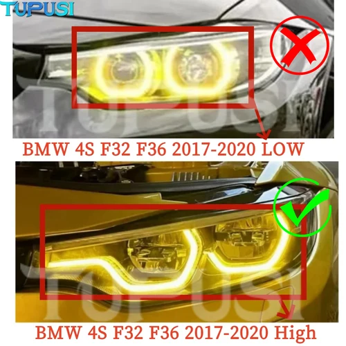 Imagen 2 del producto Módulos DRL amarillos para BMW 2017-2020 M3 M4 F80 F32 F36 F33 F82 luz de circulación diurna luz de señal de giro 63117493229 63117493230