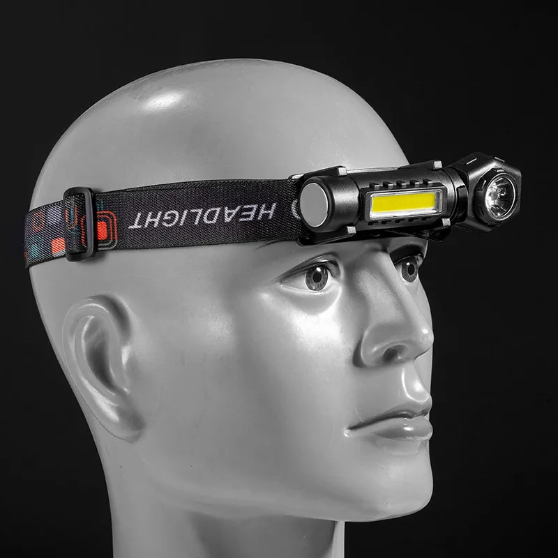 Rechargeable High Power Headlamp Head Led Flashlight Head Torch Lantern Type-C Far and Far Dual Light With Magnetic Attraction