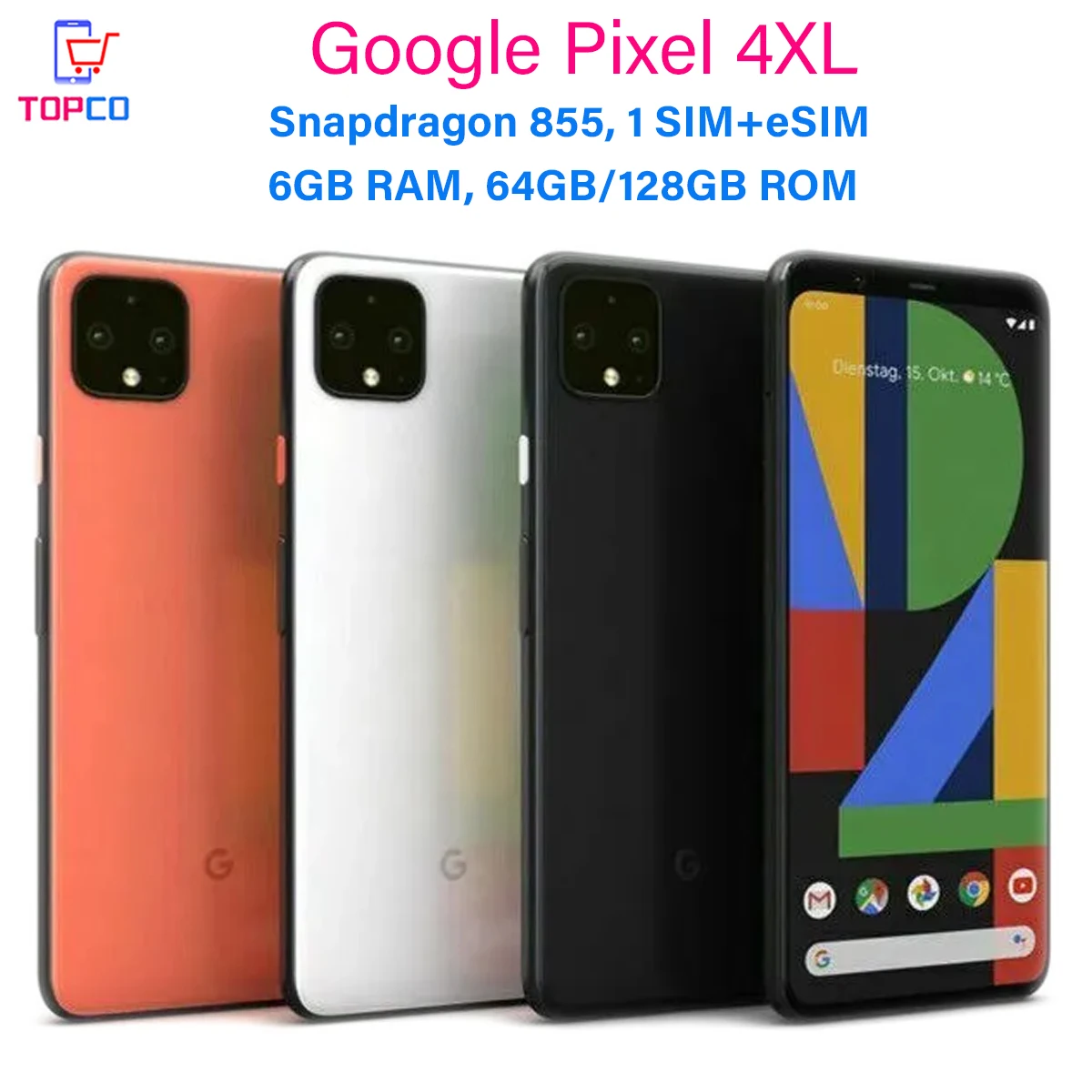 Google Pixel 4xl 4 XL 64GB/128GB ROM  6.3