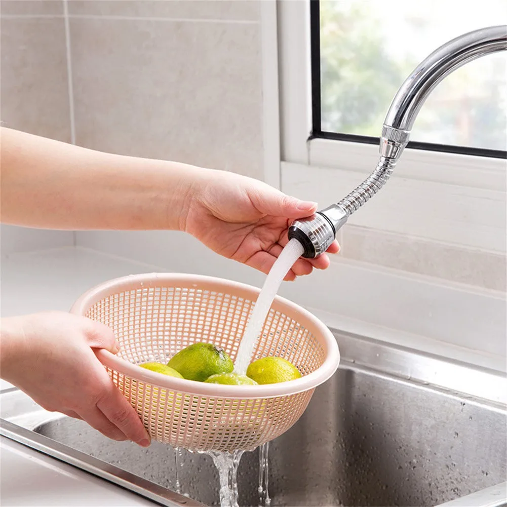 Bathroom Kitchen Sink Faucet Sprayer Extender Faucet Head Faucet Nozzle Tap Aerator 360° Swivel Replacement Rotation