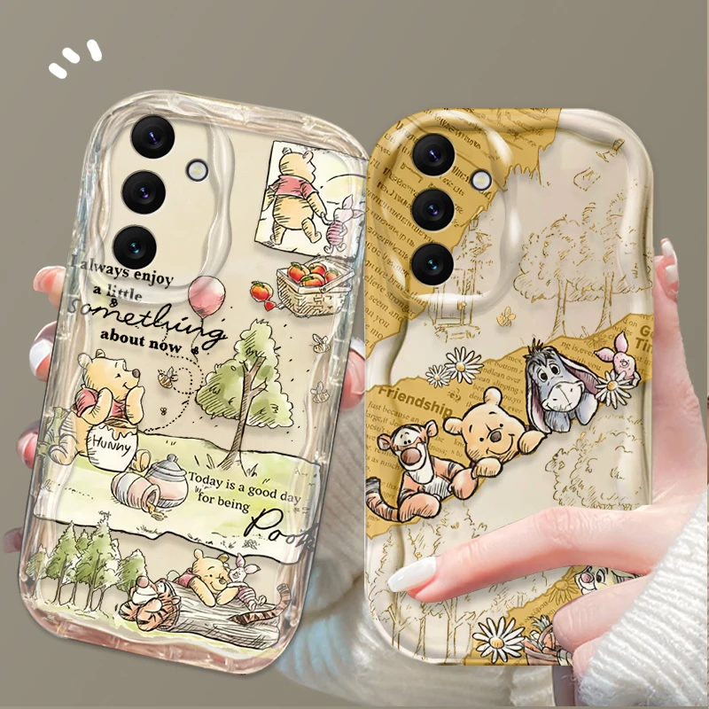 Cartoon Cute Winnie the Pooh 3D Case for Samsung Galaxy A06 A16 A26 A36 A56 A05S A15 A25 A35 A55 A14 A24 A54 A13 A23 A52 A52S
