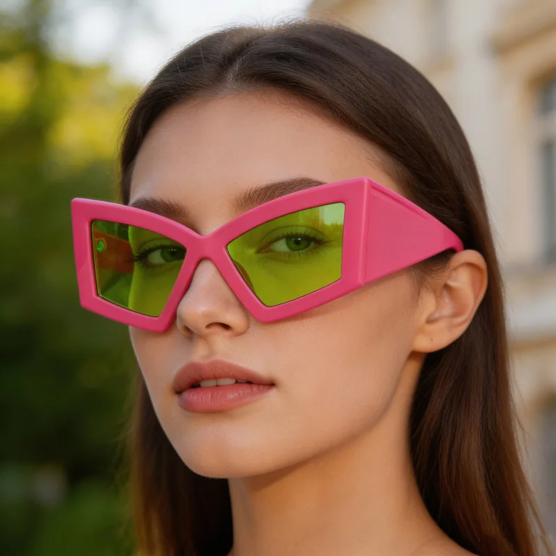 New personalized large frame cat eye sunglasses individuals hip hop and internet celebrities prefer beach party glasses
