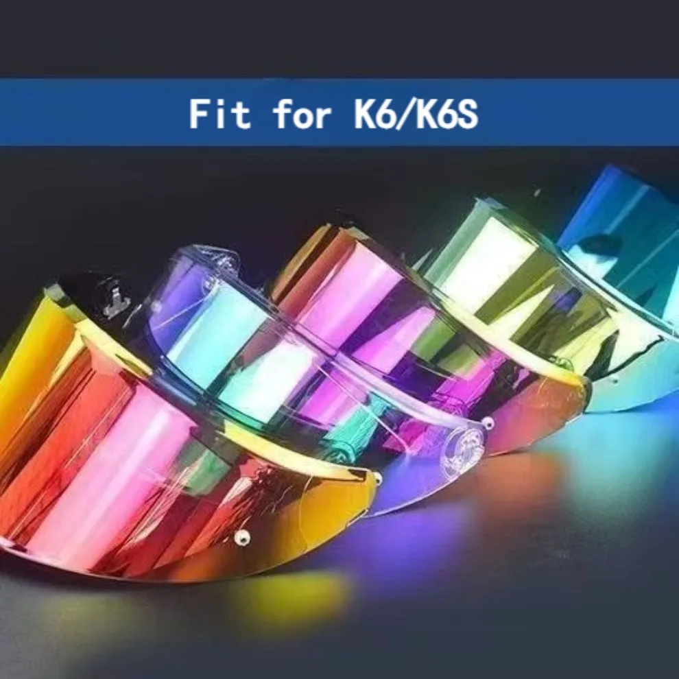 Motorcycle Helmet Visor Electroplated Sunshield Replacement Lens for K6 K6S Helmet Visera Capacete