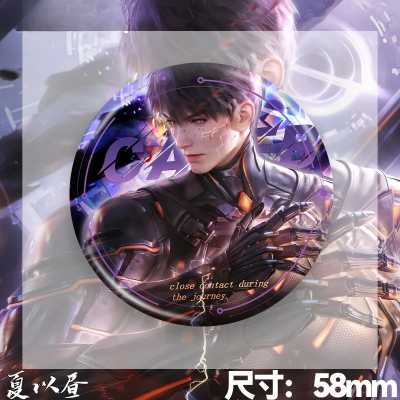 사랑과 Deepspace Caleb 우주가 떨어질 때 시리즈 만화 더블 플래시 바 Chirp 애니메이션 주변기기 크리 에이 티브 배지 선물