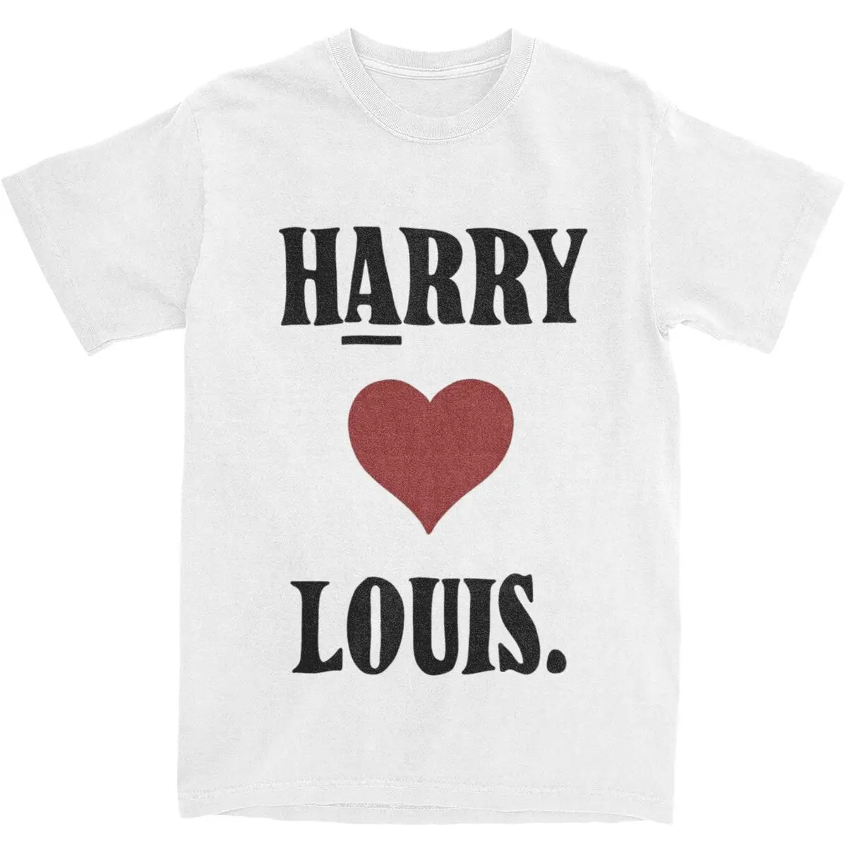 Harry Loves Louis T-Shirt Tomlinsoned Punk Harajuku T-Shirts Short-Sleeved Y2K Funny Tshirt Cotton Crewneck 4XL 5XL 6XL Clothing