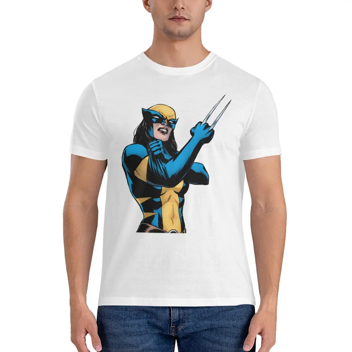 Men's Laura T Shirts Marvel Comics Disney X-23 Cotton Clothing Fashion Short Sleeve Crewneck Tees 6XL T-Shirt