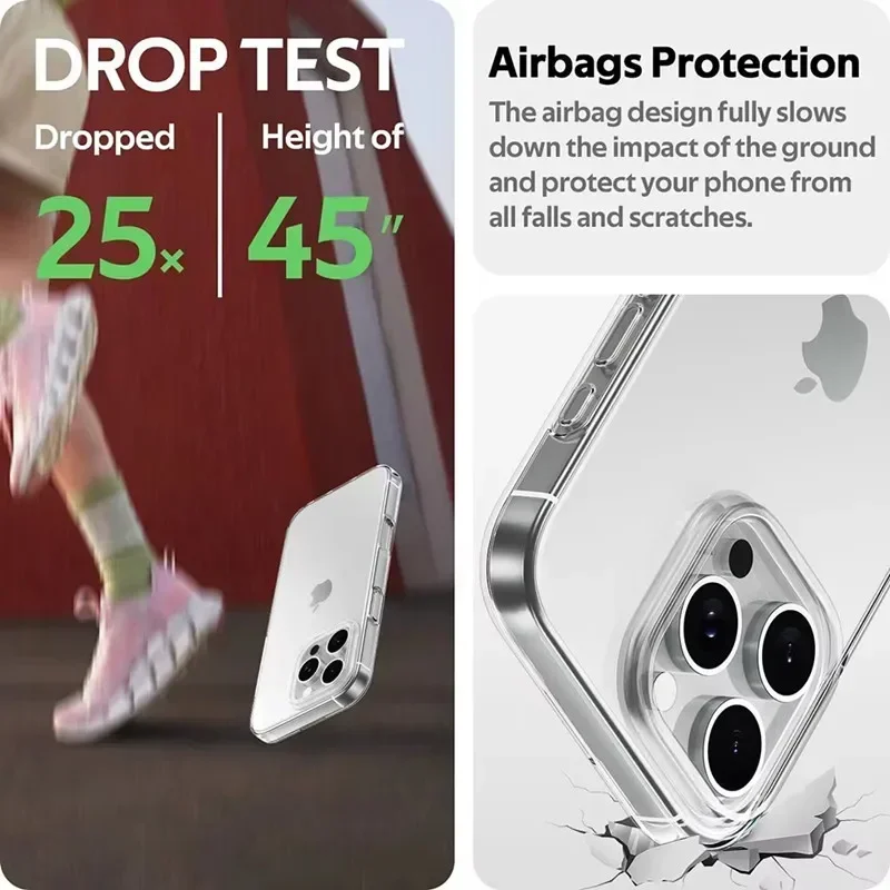 حافظة لهاتف آيفون 16 11 12 13 14 15 Pro Max Mini حافظة خلفية رفيعة للغاية لهاتف آيفون XR X XS MAX 7 6 8 Plus