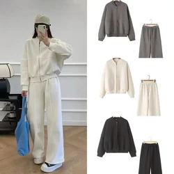 zark 2024 Autumn Women's conjuntos feminino elegantes 2 piece sets women outfit Fall Outfits Women Sets Baggy Pants Clothing Lon