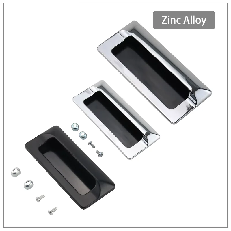 Industrial Zinc Alloy Sliding Door Handle for Electrical Machinery Equipment Concealed Buckle Control Cabinet Door Handle