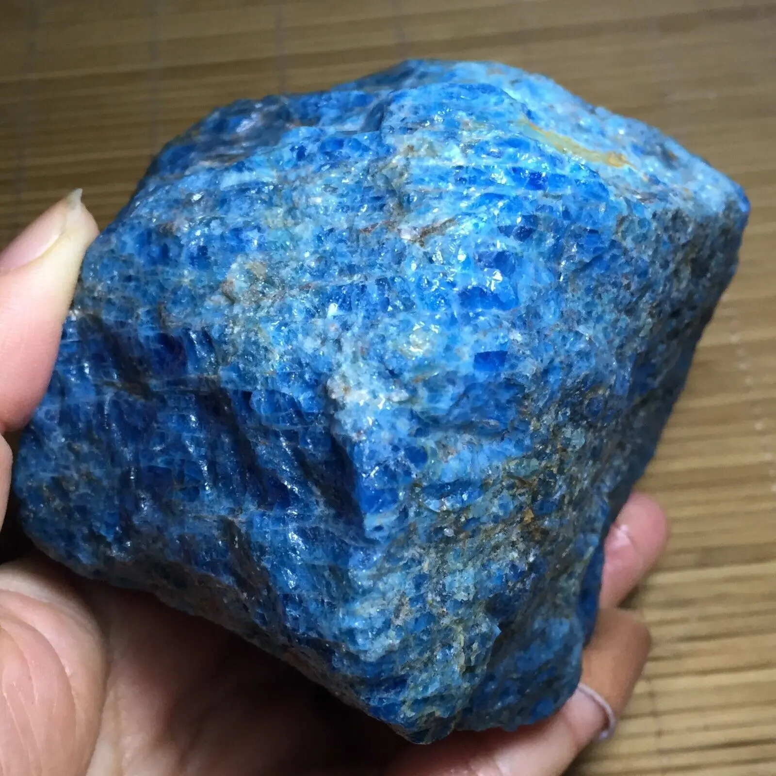 

Natural Blue Apatite Raw Crystal Stone Gemstone Mineral Specimen Rock Healing