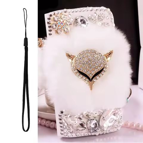 Leather Wallet Fur Case For Samsung Galaxy A53 A51 A33 A52 A32 A22 A12 A30 S20 S21 S22 S23 ultra S10 Plus note 20 Fox Phone Case