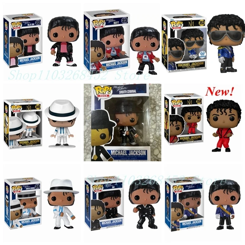 Funko POP BILLIE JEAN 22 beat it 23 SMOOTH CRIMINAL 24 BAD 25 MICHAEL JACKSON 26 345 352 359 Action Figure Collection Model Toys