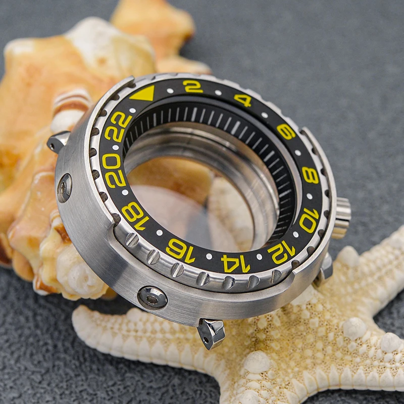 NH35 Case Seiko Bezel Insert Tuna Canned Watch Case for Monster Tuna Marinemaster Prospex Fits NH35 NH36 Automatic Movement