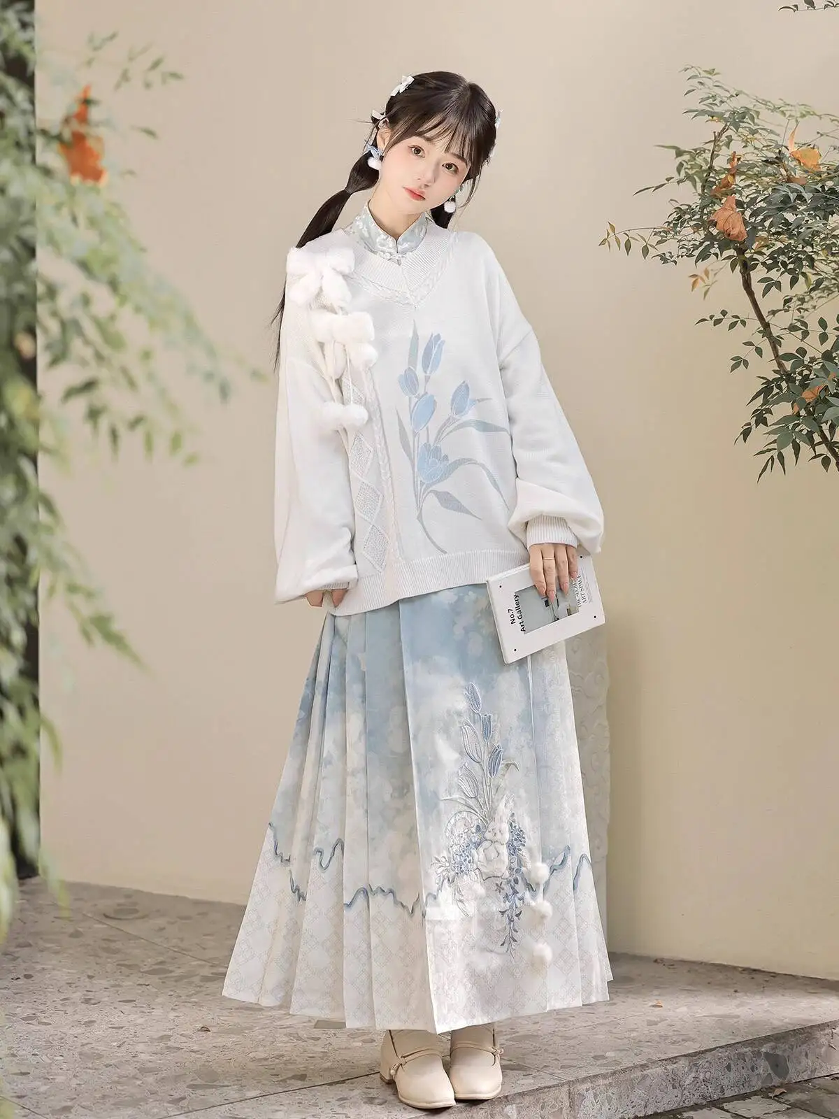 

New Fiesta Carnival Halloween Cos Cosplay New Chinese Style Sweater Shirt Skirt Han Elements Guofeng Daily Commute