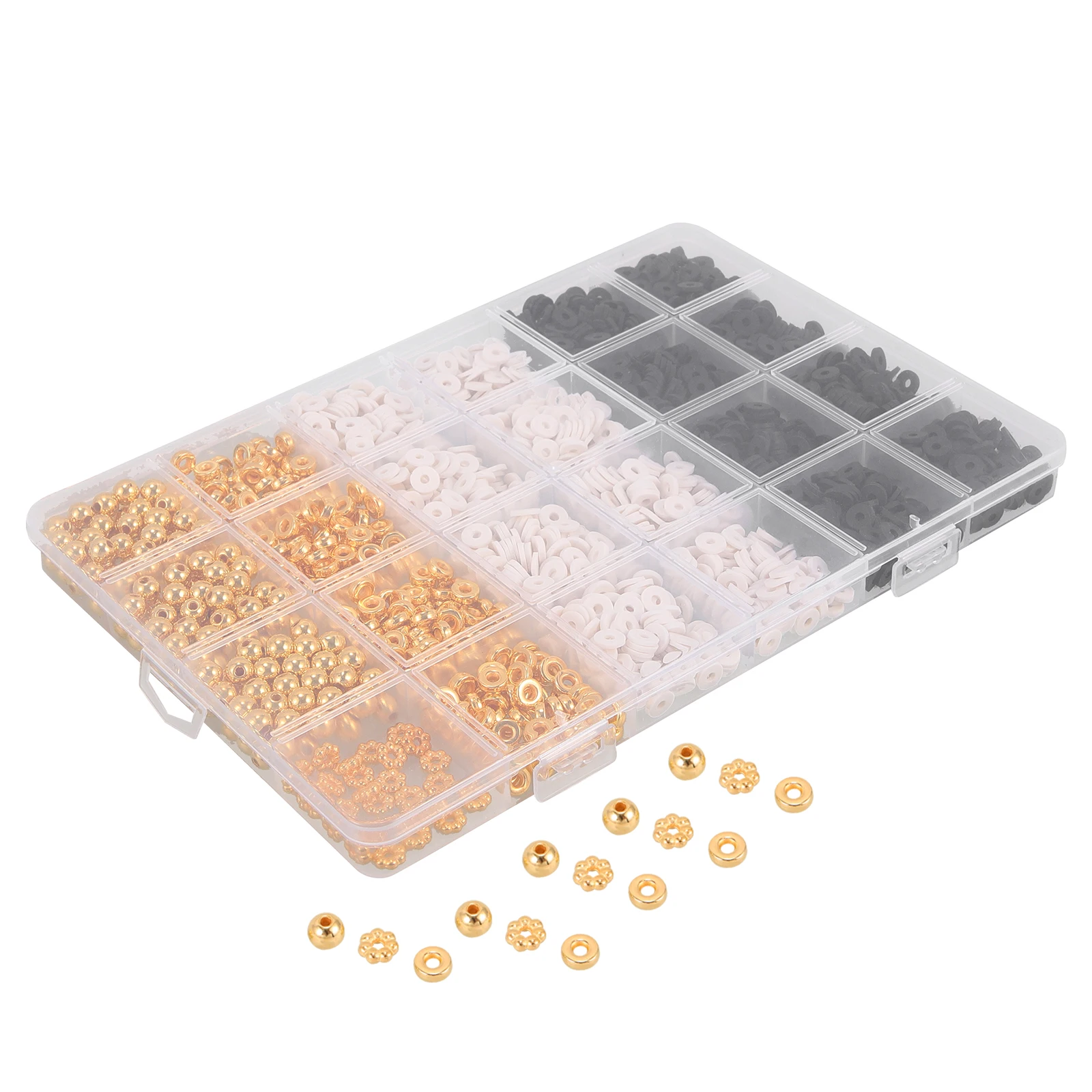 

Bracelet Set Bead Spacers for Bracelets Flat Round Loose Necklace Diy Jewelry Beads Resin Craft