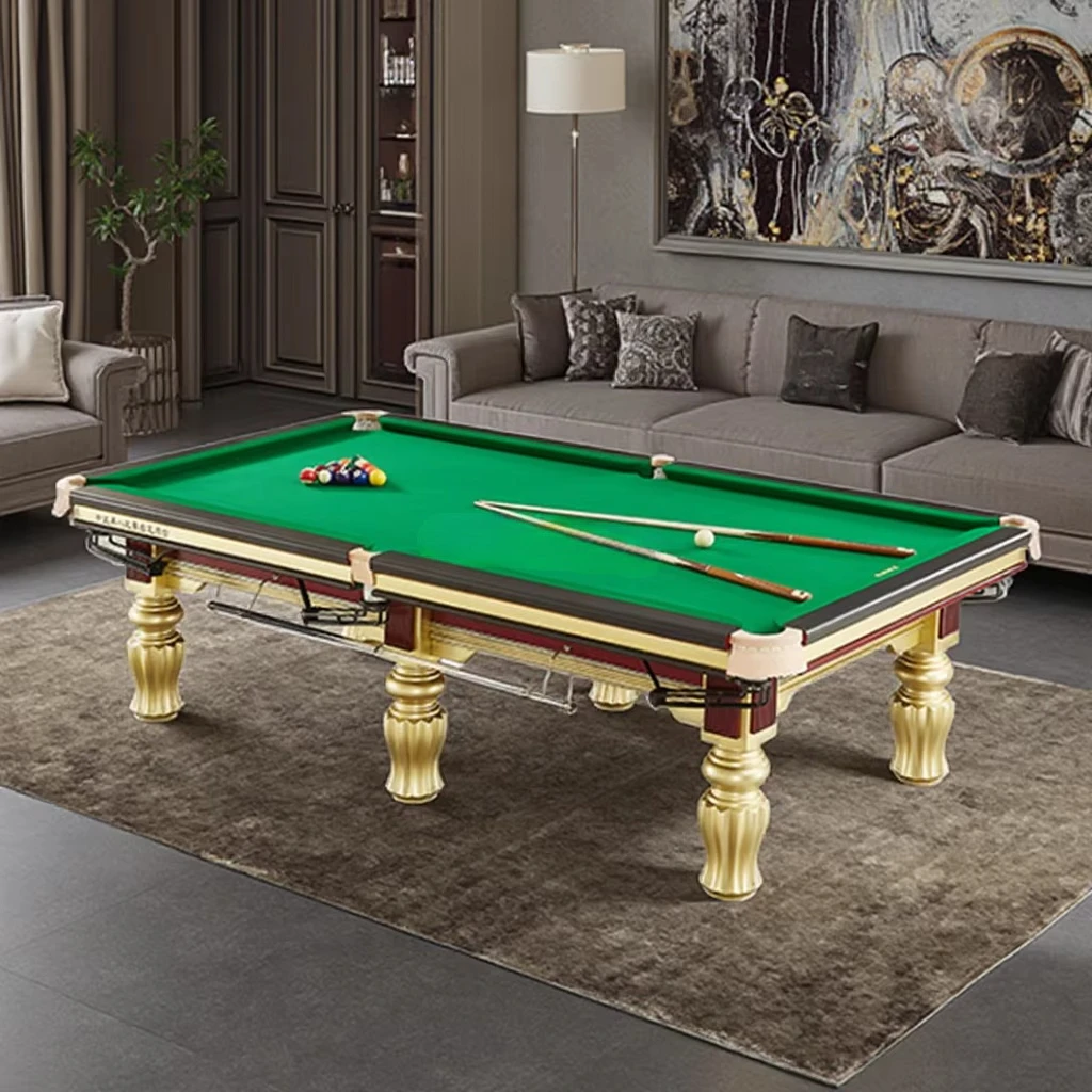 Professional 2-in-1 Home Table Tennis Snooker Pool Table Rubber Cushion Leather Wood Nylon Scratch Resistant Billiard Cue