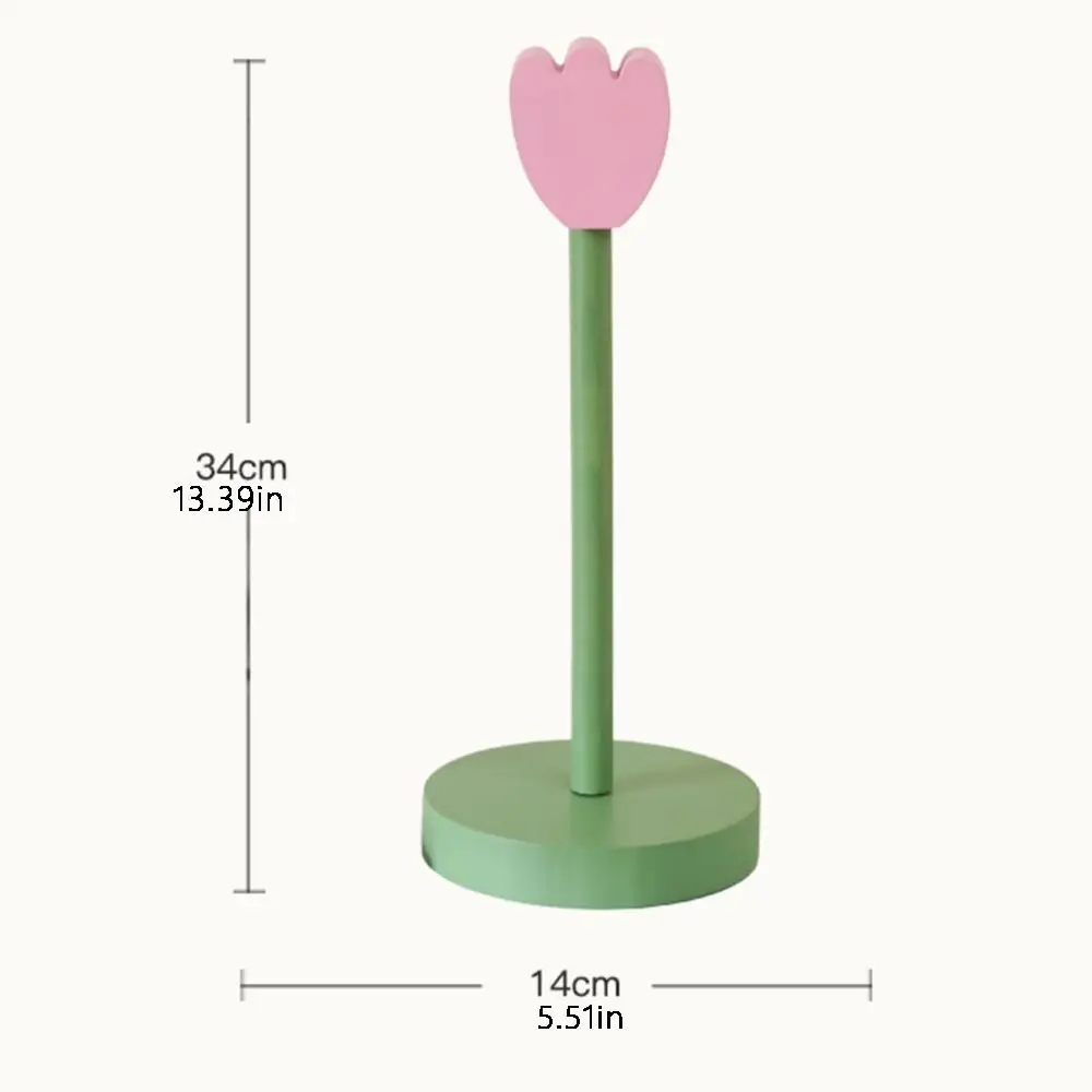 Ornaments Wooden Flower Roll Paper Rack INS Vertical Tissue Stand Creative Rolls Storage Napkins Rack Toilet
