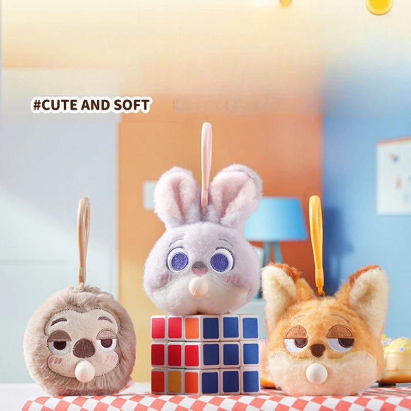 

Miniso genuine Disney Zootopia Judynick Lightning Bubble Gum Plush Keychain School Bag Ornament Hanging