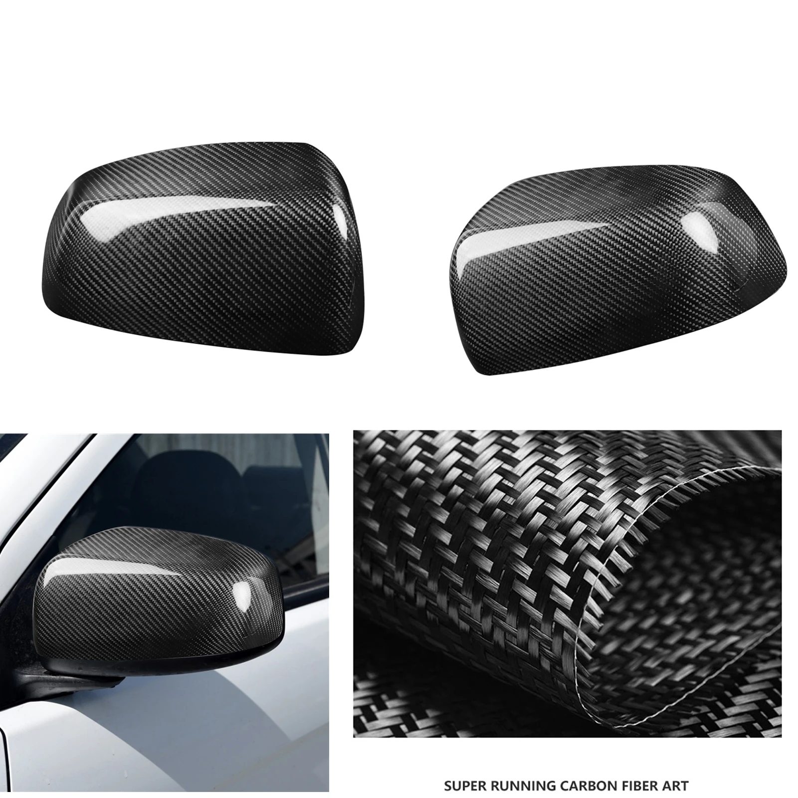 

Carbon Fiber Rear View Mirror Cover Cap Car Exterior Shell Case Add On For Mitsubishi Lancer EX EVO X 10 2008-2016