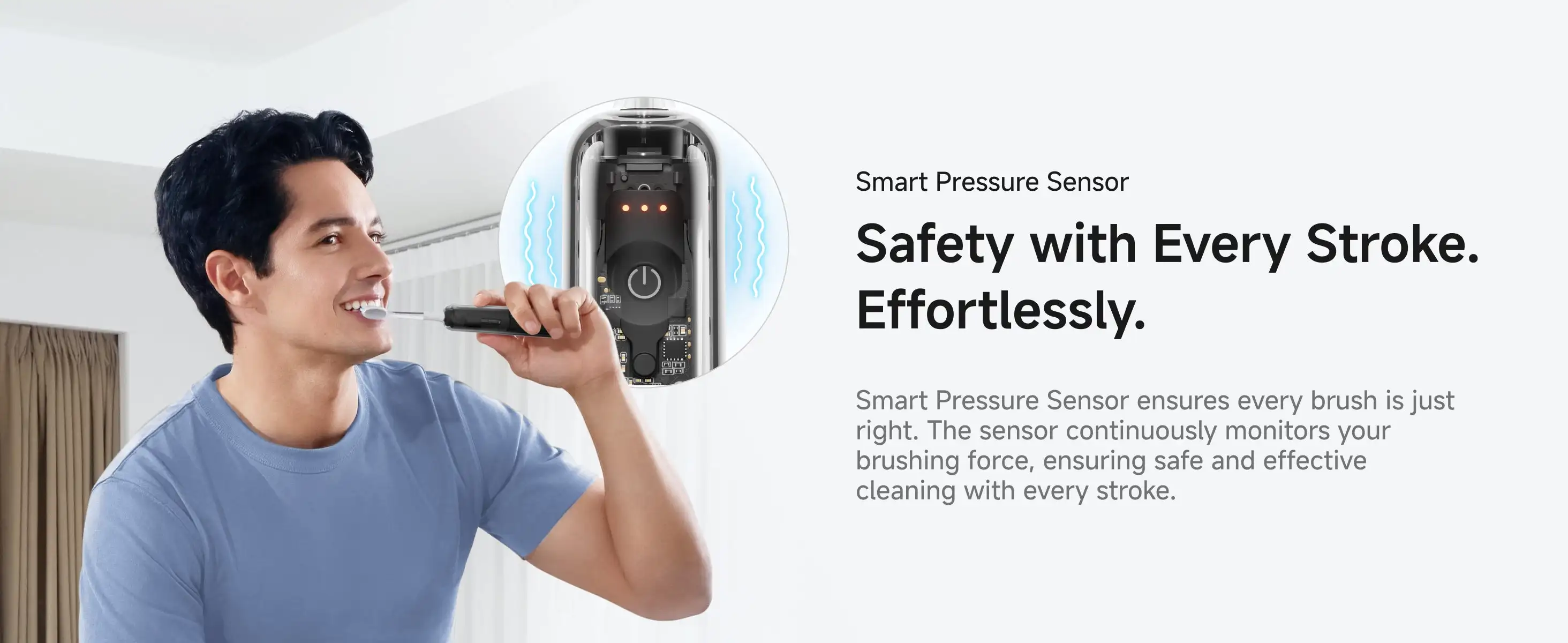 Laifen Wave PRO Electric Toothbrush Dual Model Daily Cleaning System Smart Pressure Sensor 70 Days Super-Long Battery Lifer IPX8 Waterproof – Detail 7