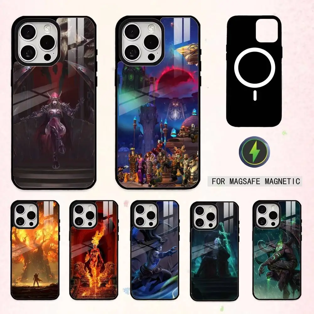 

M-Mmorpg world Of W-Warcraft Game Phone Case For iPhone17,16,15,14,13,12,11 Plus,Pro Max Magnetic For Magsafe Wireless Charging
