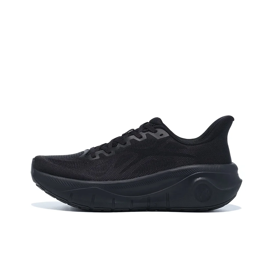 BMAI Expedition, chaussures de course mi-hautes pour femmes, semelle intermédiaire épaisse en mélange EVA PEBA, noir nuit, XRPK004-1