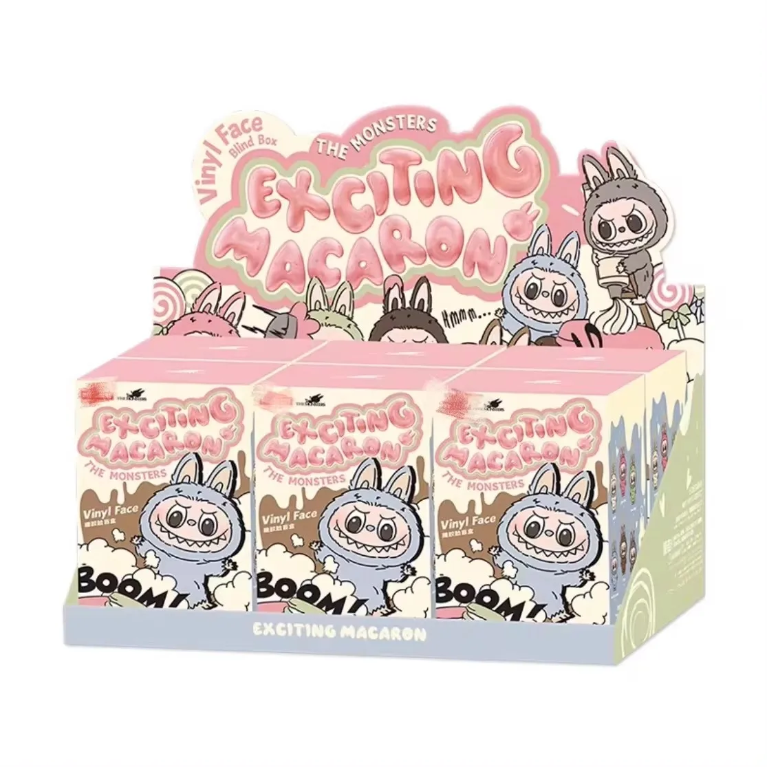 Labubu The Monsters Vinyl Face Doll Heart-Moving Macaron Doll Blind Box borsa cieca figura borsa per indovinare cina Replica di alta qualitร