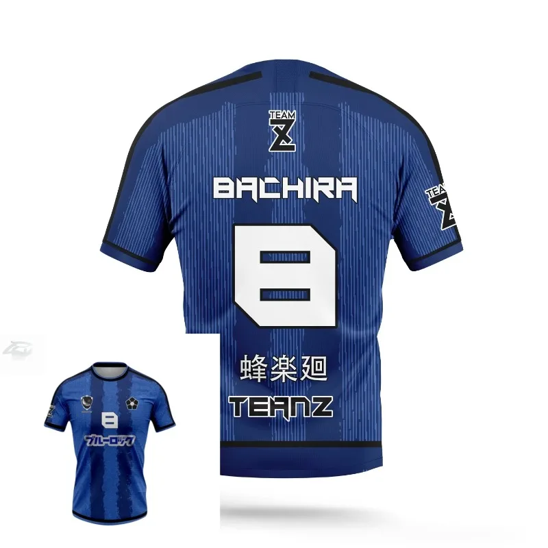 2026 Summer Blue Lock TEAM-Z Club Tee Eleven Jersey Isagi Nagi T-shirt Men And Women Clothing Character Print Tops Mans T Shirts view 3