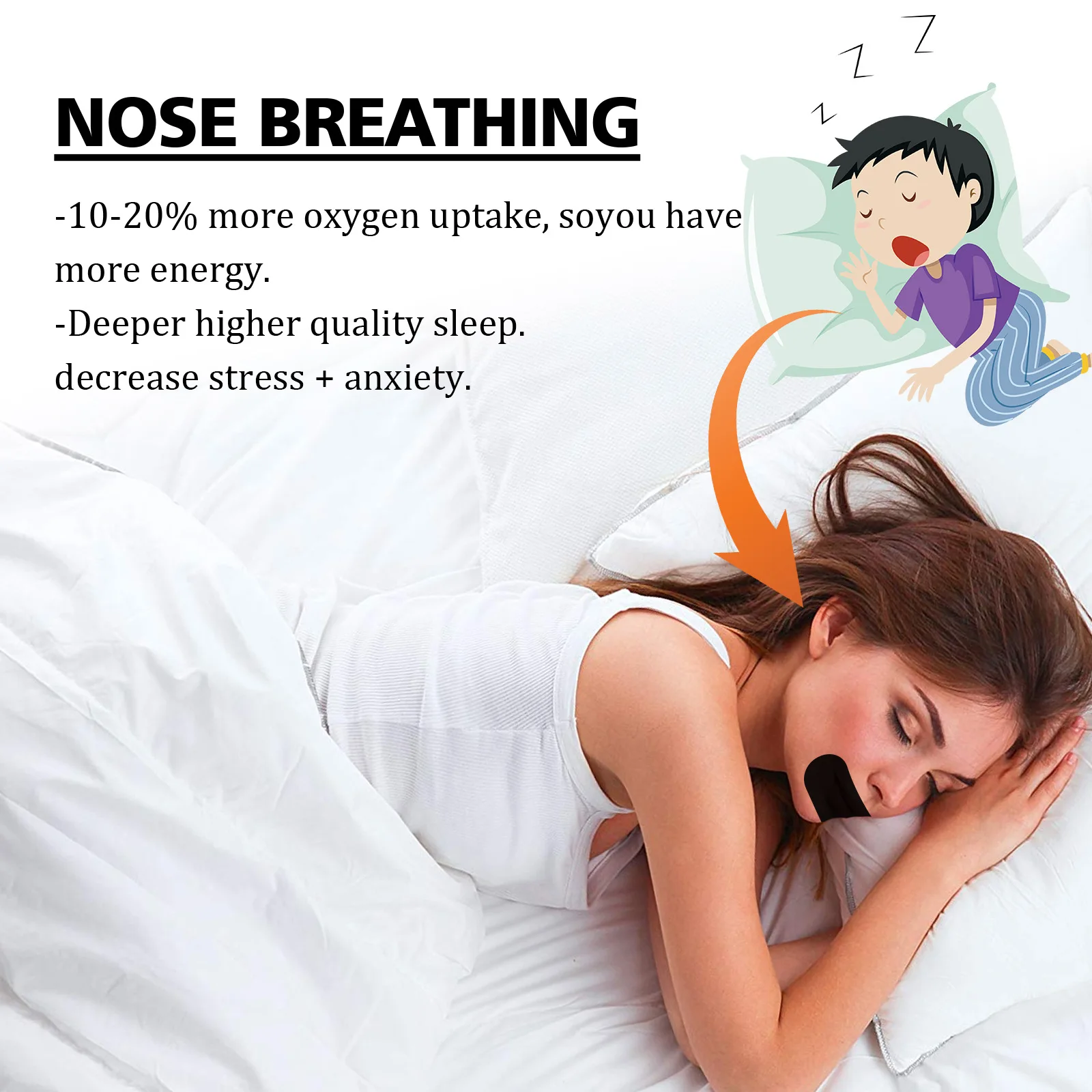 Stop Snoring Patch Nose Breathing Correction Improve Sleeping Promoting Better Breath Portable Night Sleep Mouth Orthosis Tape