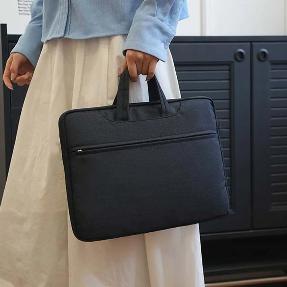 Oxford Cloth Laptop Handbag 13.3 Inch/15.6 Inch Solid Color Computer Storage Bag Polyester Anti-splash Water Business Briefcase