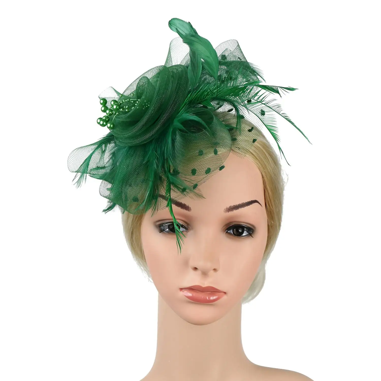 

Stylish Mesh Flower Cocktail Hair Fascinators Tea Party Headband Fascinator Hat Feathers Hair Clip Alice Headband Clip
