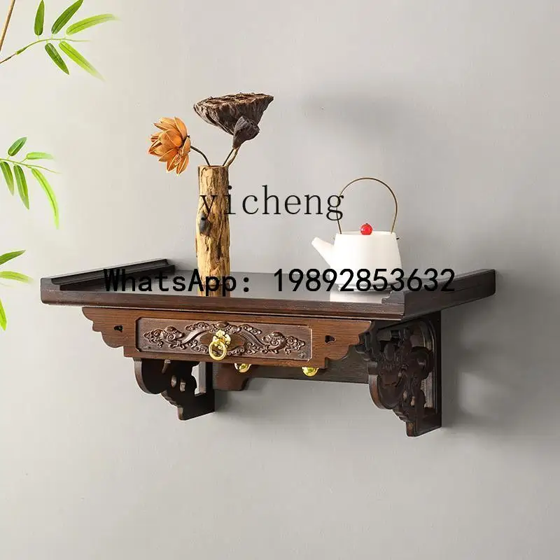 GZ   wall-mounted small Buddhist shrine Buddhist platform offering table incense case Shrine household shrine offering