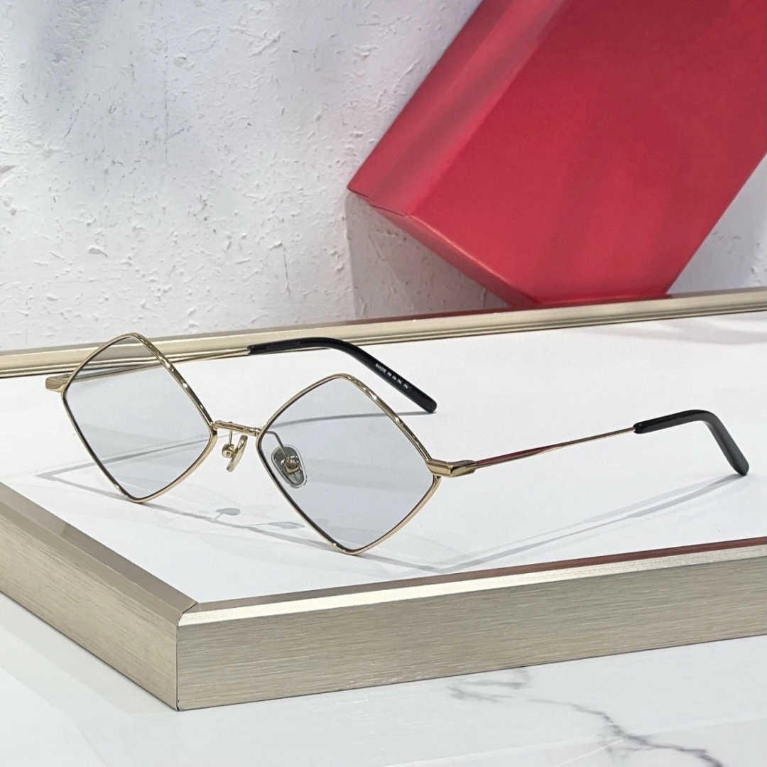 SL302 Metal INS Sle Modern Polygons ex نظارات شمسية بإطار صغير للحماية من الأشعة فوق البنفسجية للرجال والنساء #2