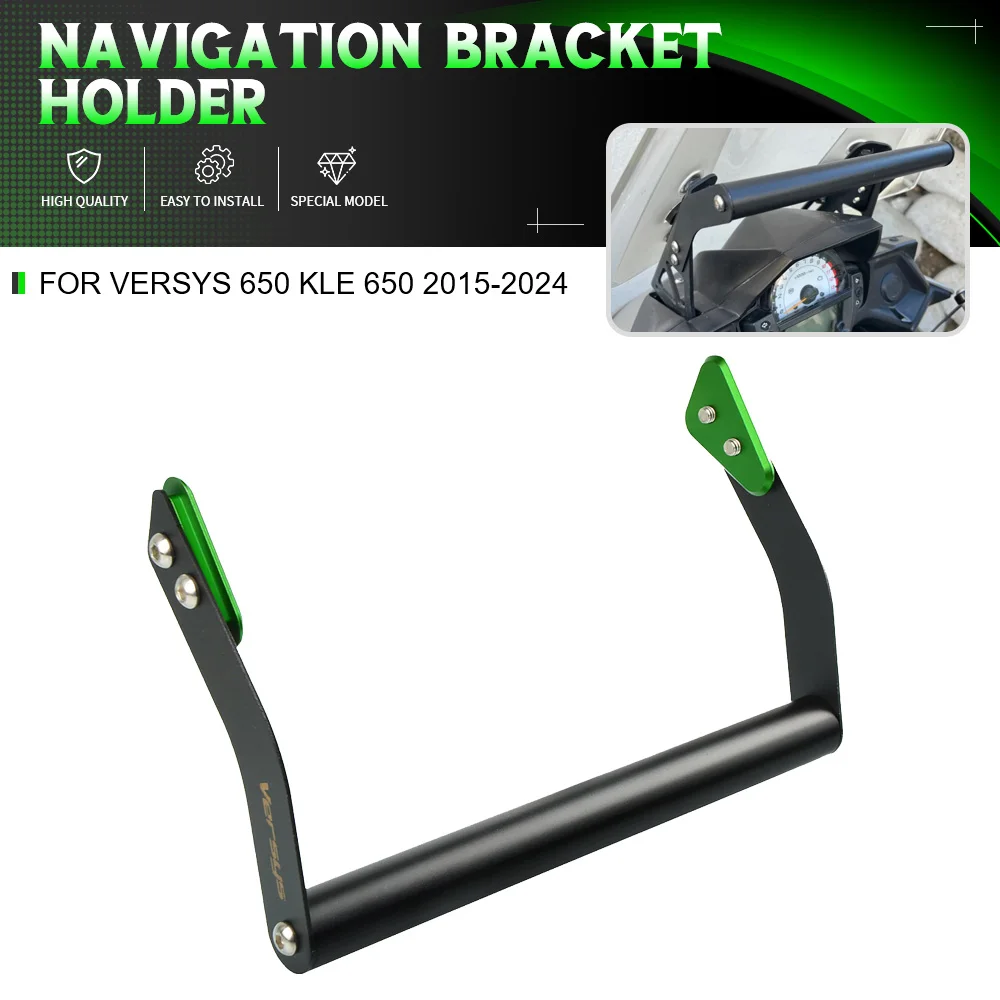 

For Kawasaki Versys 650 KLE 650 VERSYS650 2015-2023 2024 Motorcycle Smart Phone Mount GPS Navigation Adapt Plate Holder Bracket