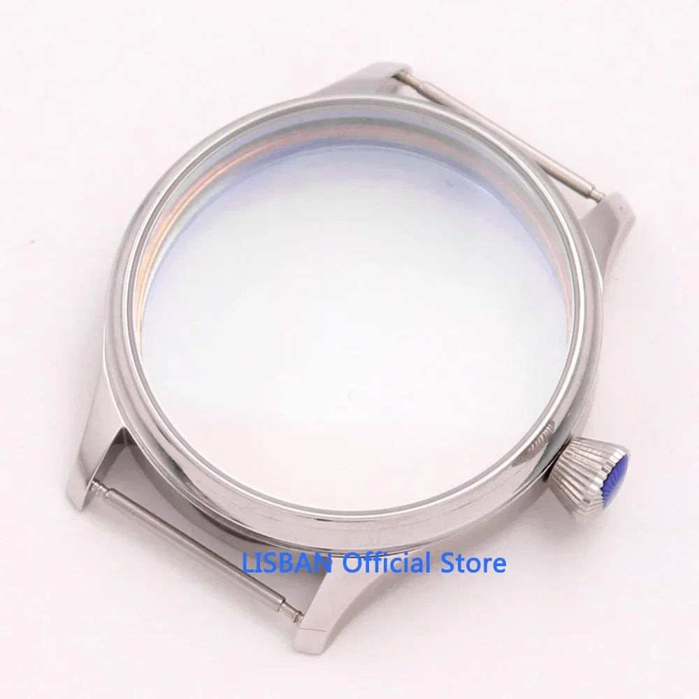 

44mm 316L stainless steel case fit ST36 ETA 6497 6498 mechanical movement Watch Case