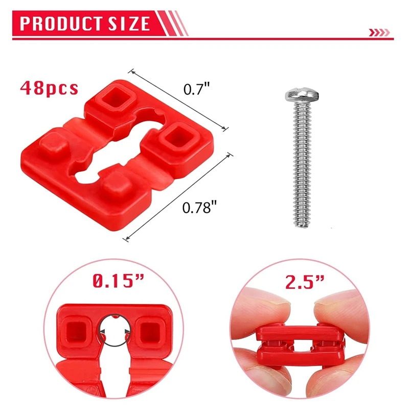 Entretoises d'interrupteur et de prise, interrupteur en plastique, entretoises réceptives pour boîte électrique, 30 vis, durable, 48 pièces