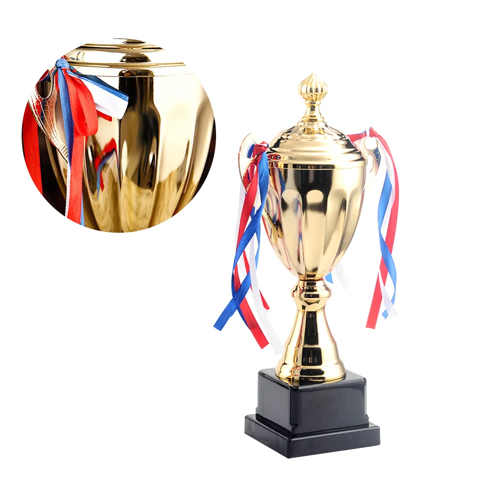 

1PC Trophys Cup Sports Match Trophy Metal Trophy School Tournament Honor Trophy for Competition Ceremony (34cm)