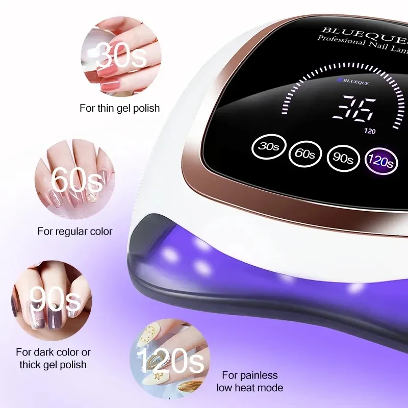 UV Nail Drying Lamp 168W Manicure Professional  UV Drying Lamp With Auto Sensor Smart Nail Salon Equipment Tools