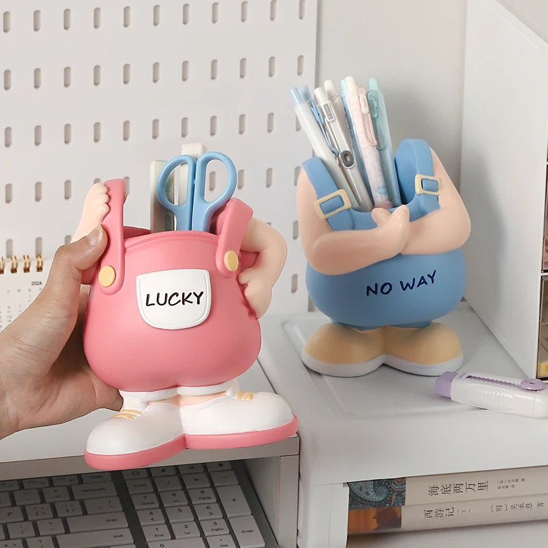 

Cute Healing Pink Panties Pen Holder Office Desk Decoration Creative Decor Blue No Way Pen Holders Birthday Gift For Girls