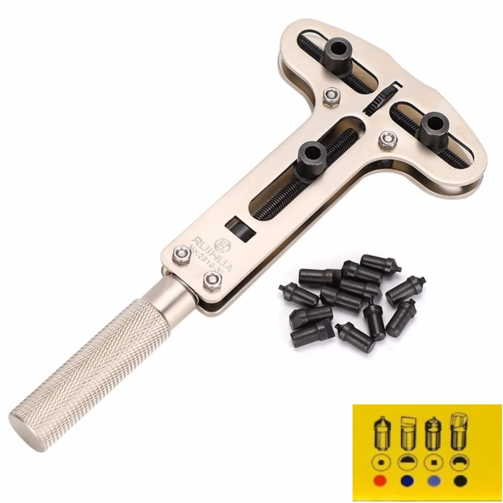 

Up to 65mm Watch Case Opener with 4-Type Clamps Watch Repair Wrench Watch Screw Adjustable Remover Tool for Watchmakers